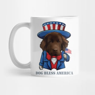 Newfoundland Dog Bless America Mug